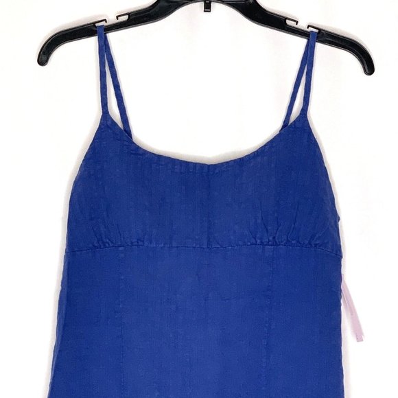 Wild Fable Womens Linen Blend Sundress Bodycon Blue - Picture 5 of 12